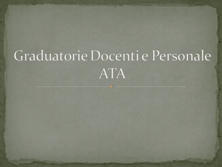 Graduatorie Docenti e Personale ATA